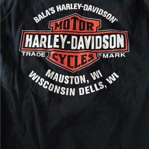 Harley-Davidson Black Long Sleeve T Shirt size large Wisconsin Dells